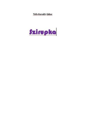 cover image of Szirupka